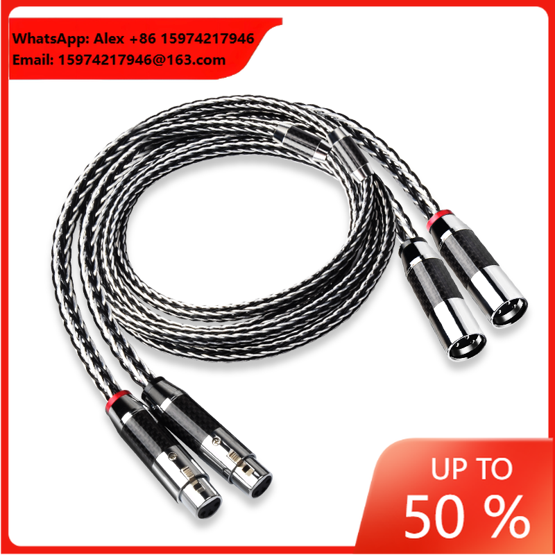 Cable Xlr Balanced - HIFI용 2XLR 남성-여성 케이블 3핀 카본