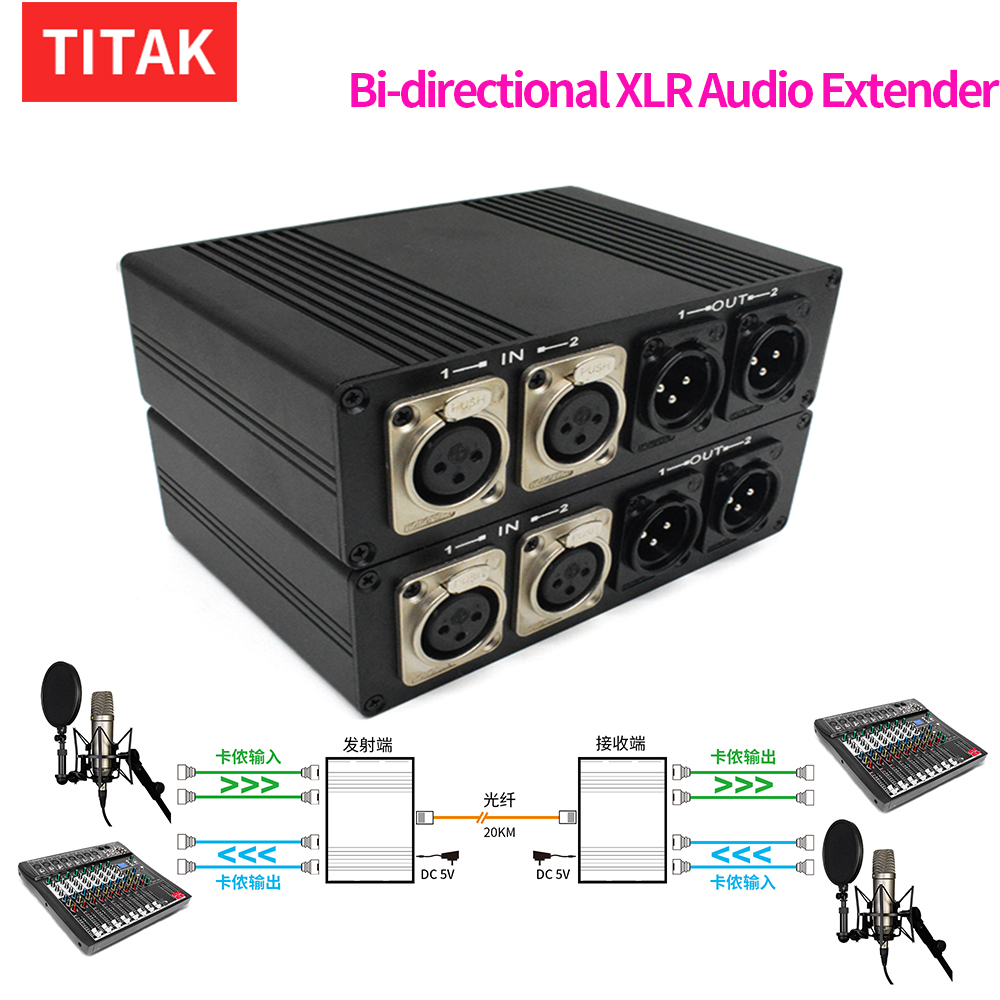 Cable Xlr Balanced - 2채널 XLR 오디오 광섬유 연장기 (FC