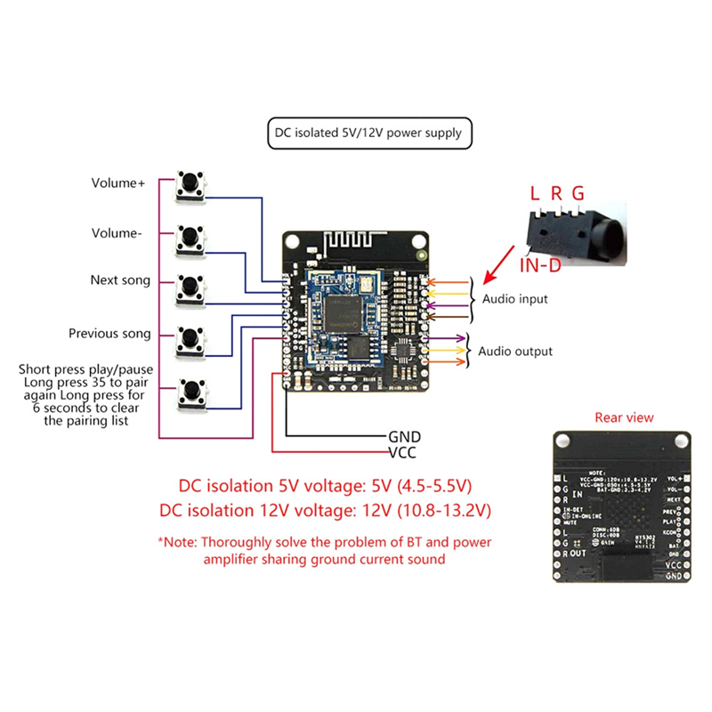 DC 5V/12V 블루투스 음악 모듈 APTX/ATPX - Audio Music Add 리뷰 및 가격