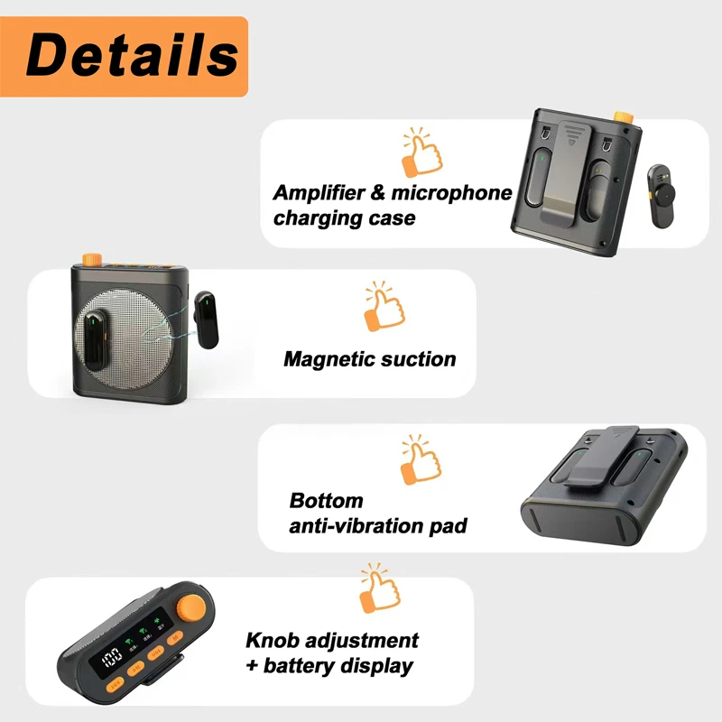 라발리에 마이크가 장착된 휴대용 음성 증폭기 교사 투어 - Portable Amplifier Mini 리뷰 및 가격