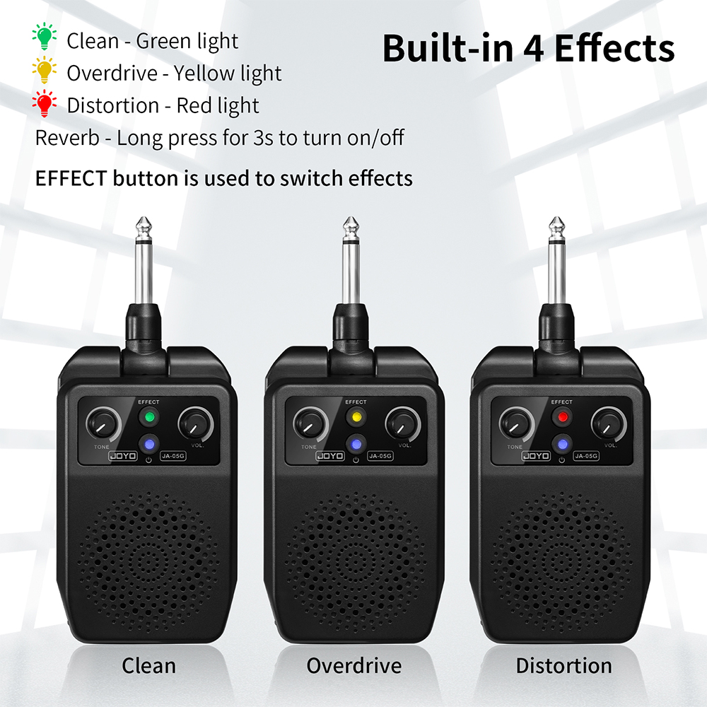 JOYO JA-05G 기타 플러그 앰프, 4가지 효과  - Portable Amplifier Mini 리뷰 및 가격
