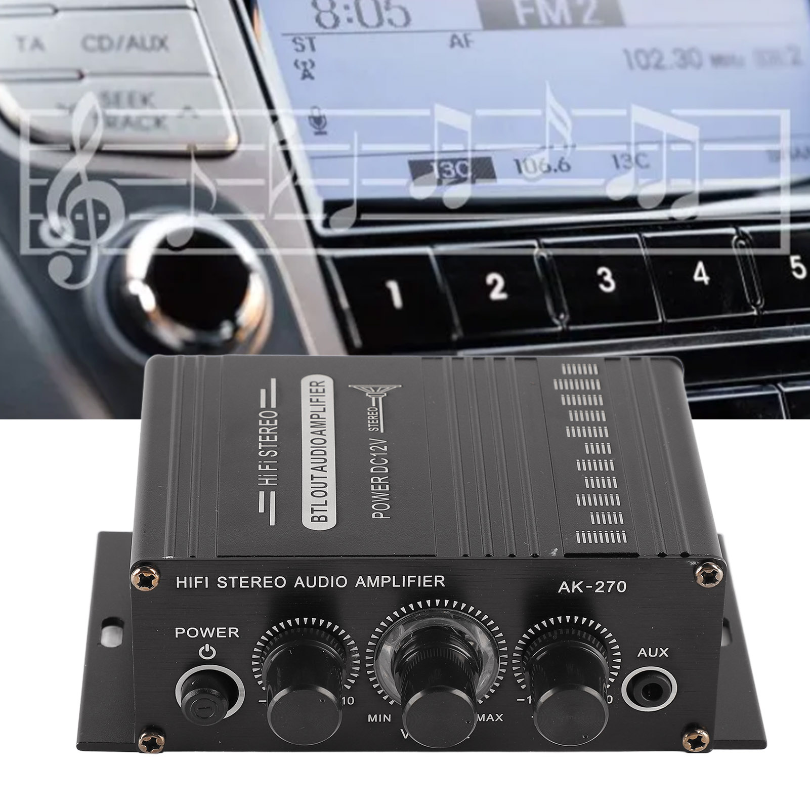 스테레오 앰프 오토바이 앰프 스테레오 앰프 12V 휴대 - Portable Amplifier Mini 리뷰 및 가격