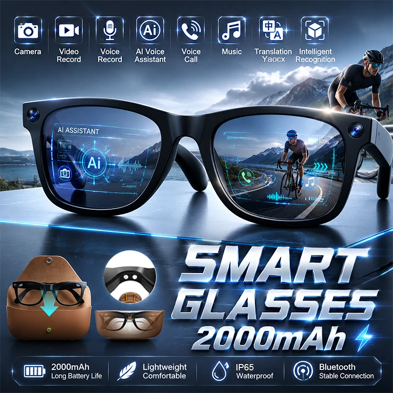 8MP HD 카메라AI 스마트 안경 지능형 인식 200 - Audio Music Recognition 리뷰 및 가격