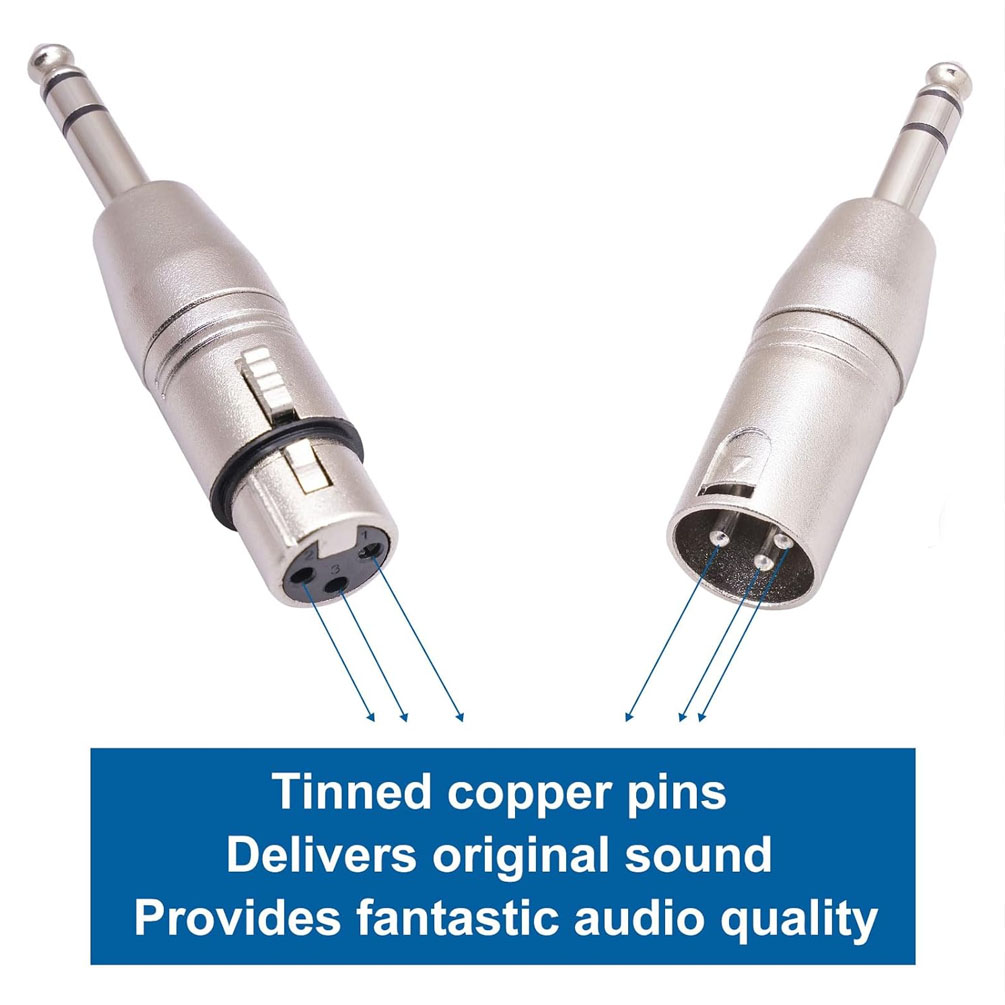 2개 세트 1/4인치 TRS to XLR 어댑터 - 6 - Cable Xlr Balanced 리뷰 및 가격