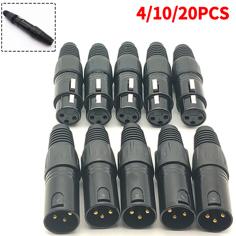 4/10/20PCS 3핀 XLR 남성-여성 어댑터, 마 - Cable Xlr Balanced 리뷰 및 가격